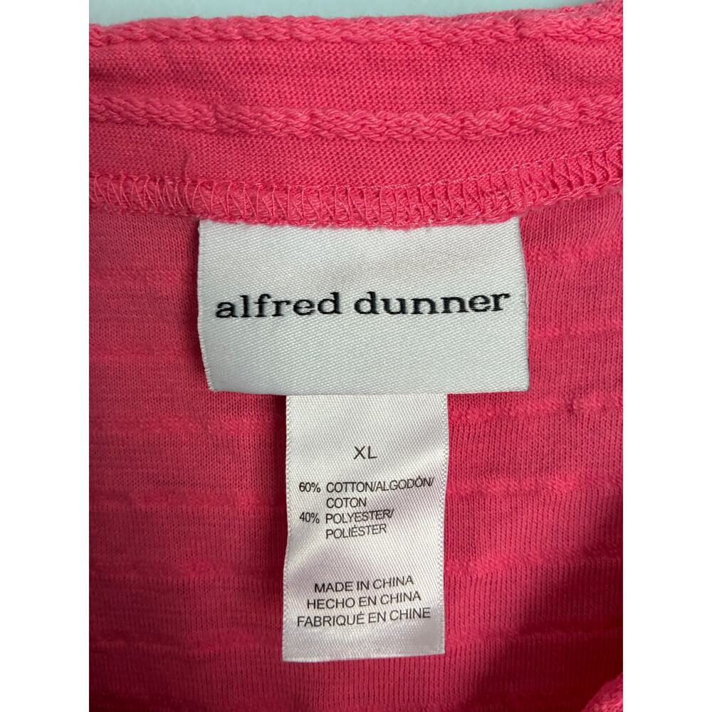 Alfred Dunner Short Sleeve Top XL Textured Stripes - Picture 3 of 5